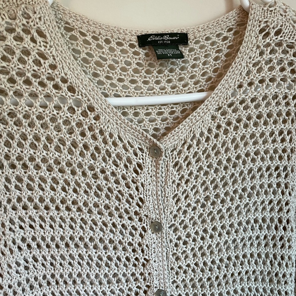 Eddie Bauer crochet cardigan